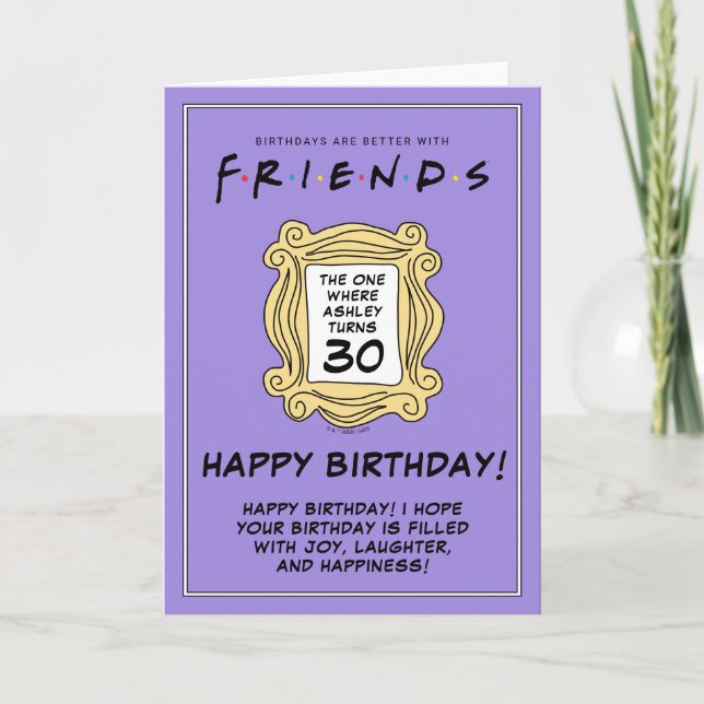Carte FRIENDS™ | Celui avec le 30e anniversaire (Devant)