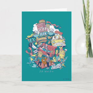 Carte FRIENDS™ Collage de dessins animés