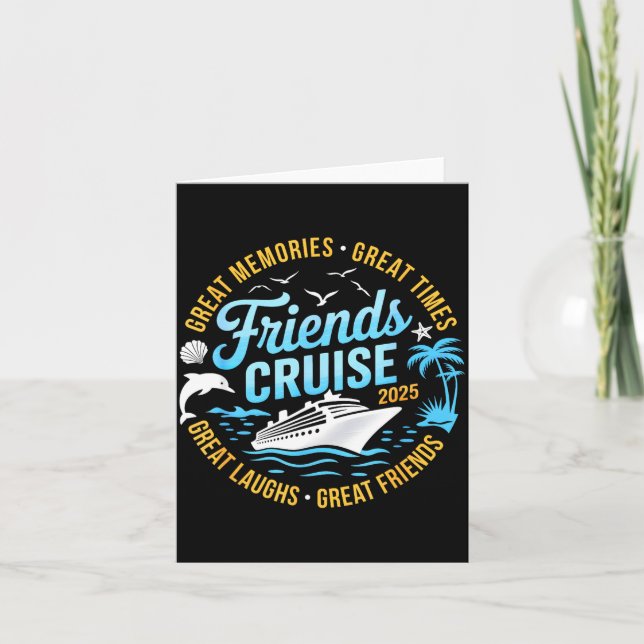 Carte Friends Cruise 2025 Matching Group Vacation Trip C (Devant)