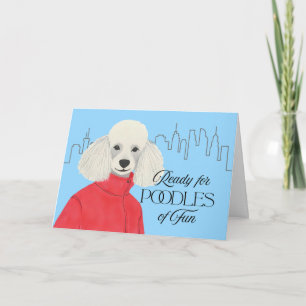 Carte Friendship Classy Poodle City Arrière - plan