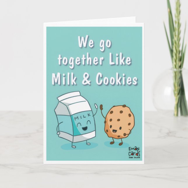Carte Friendship - Milk & Cookies Funny (Devant)