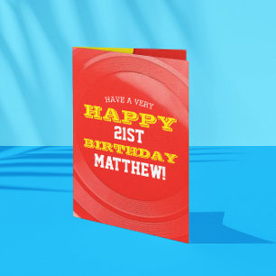 Carte Frisbee Ajouter votre nom et votre année Anniversa