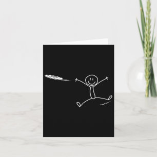 Carte Frisbee Stickman Disque Golf Funny Ultimate Frisbe