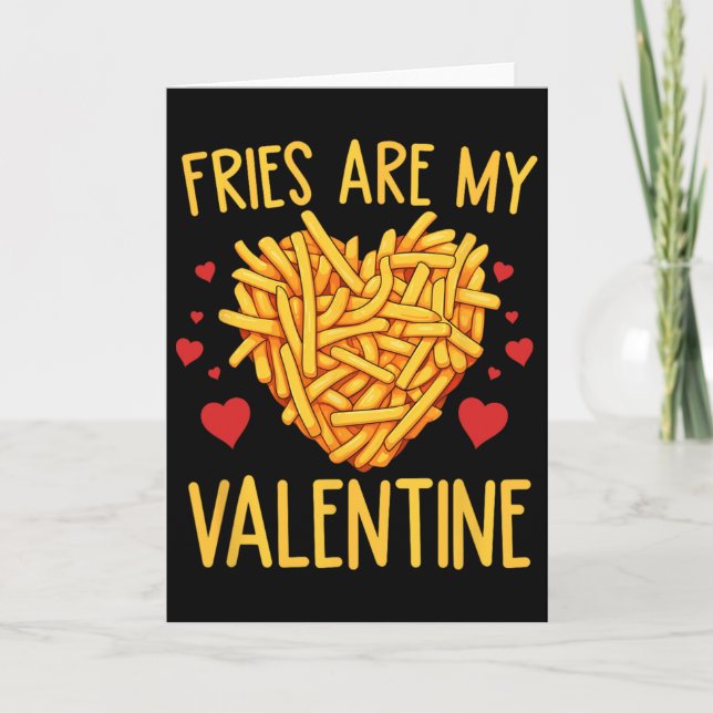Carte Frites Sont Mon Amour De La Saint-Valentin Frites  (Devant)
