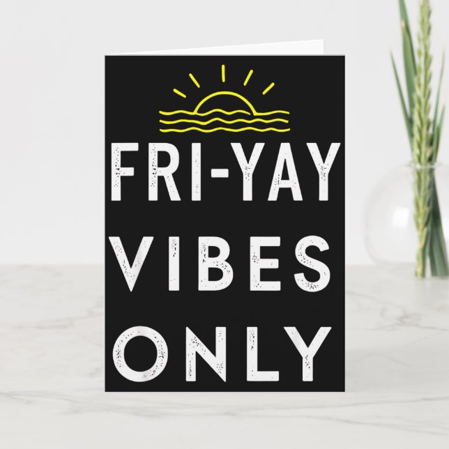 Carte Friyay Fête de Week-End Fin de Semaine  (Devant)