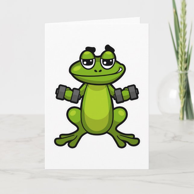Carte Frog à Biceps entraînement avec Dumbbells (Devant)