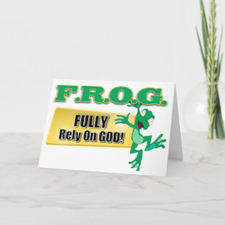 CARTE FROG ACRONYME CHRÉTIEN PLEINEMENT COMPTER SUR DIEU