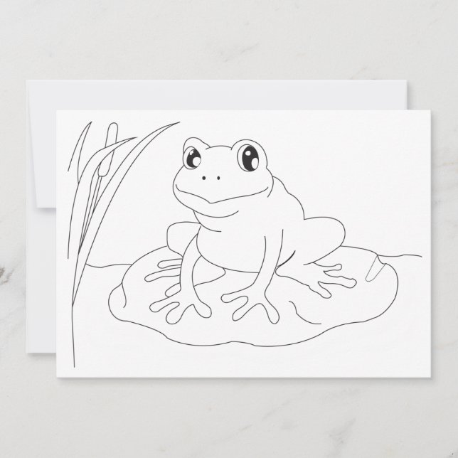 Carte Frog color me 5x7 (Devant)