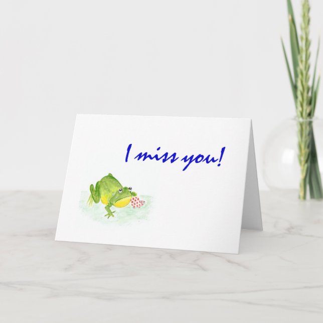 Carte Frog 'I Miss You ! ' (Devant)
