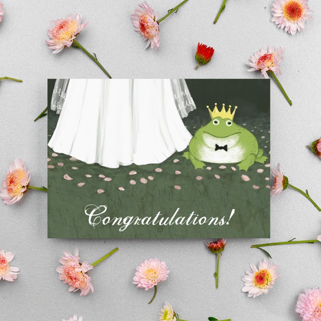 Carte Frog Prince Fairy Tale Mariage Félicitations (Créateur téléchargé)