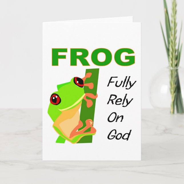 Carte FROG, Reposez-vous entièrement sur Dieu (Devant)