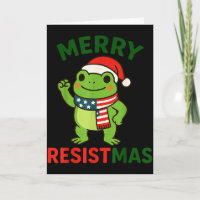 Frog Retro Joyeux Resistmas Drôle Politique Noël