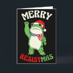Carte Frog Retro Merry Resistmas Drôle Politique Noël<br><div class="desc">Frog Retro Merry Resistmas Drôle Politique Christmas _2</div>
