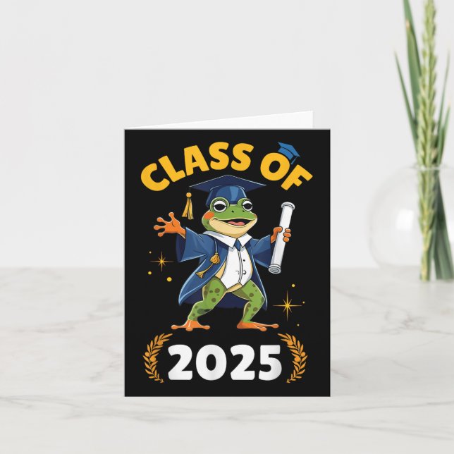 Carte Frog Senior Cl Of 2025 Graduate School College Uni (Devant)