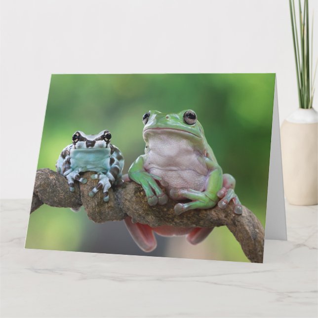 Carte Frog Texte Personnalisée (Devant)