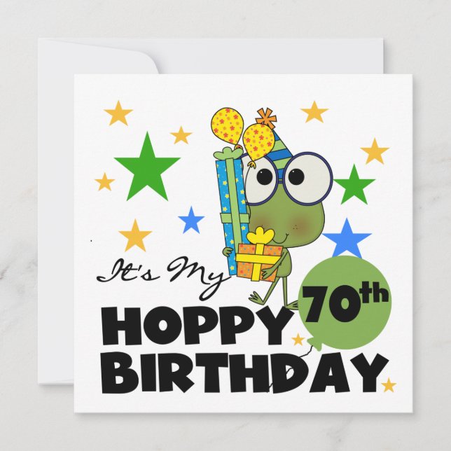 Carte Froggie Hoppy 70e anniversaire (Devant)