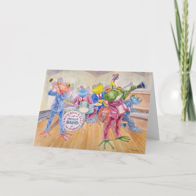 Carte « Froggy Band » Greeting Card (Devant)