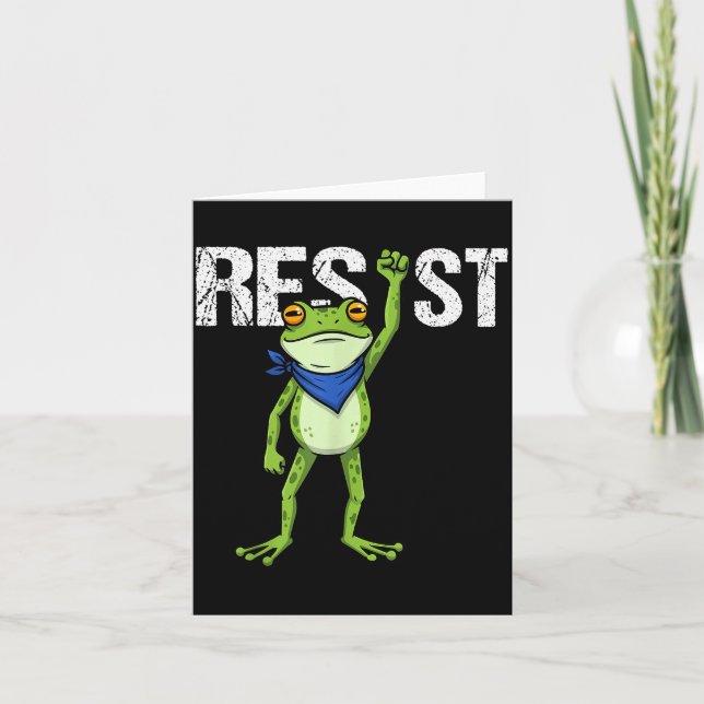 Carte Frogs Resist - Rtland Frog Protest Funny  (Devant)