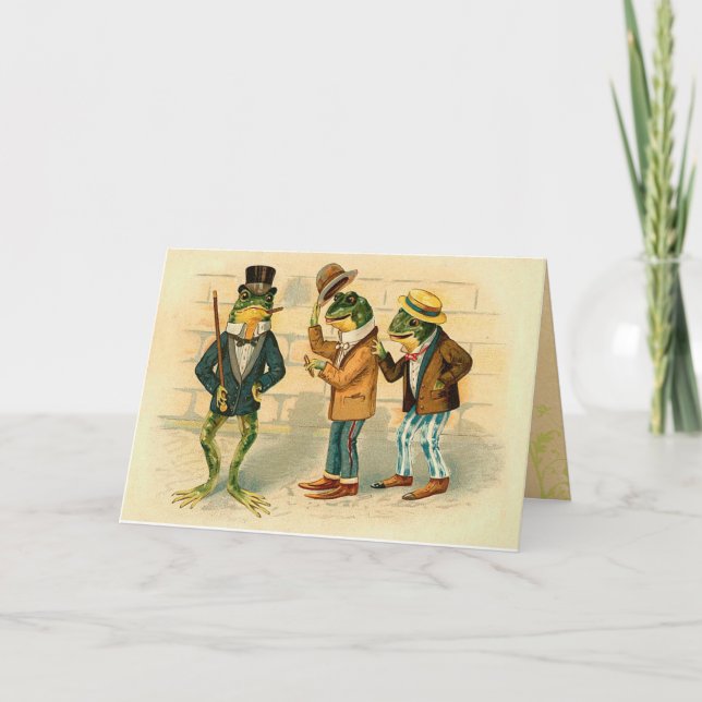 Carte Frogs Vintages amusants (Devant)