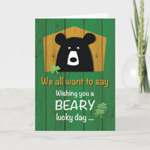 Carte From All of Us, St. Patrick's Day with Bear