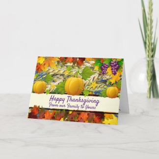 Carte From our Family to Yours, Thanksgiving