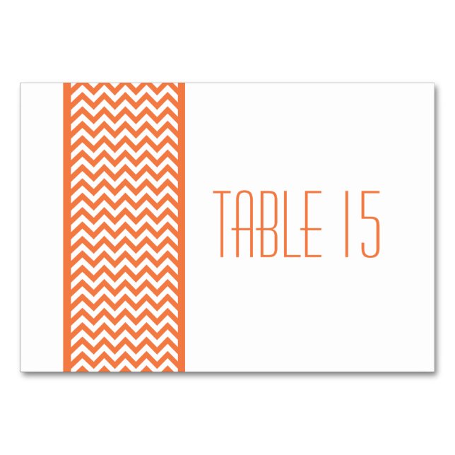 Carte Frontale Orange Chevron (Devant)