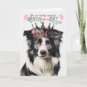Carte Frontière Collie Dog Queen pour une journée drôle 