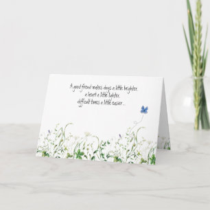 Carte Frontière fleur sauvage pour l'anniversaire de l'a