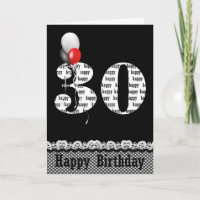 Frontière Gingham pour 30e anniversaire avec ballo