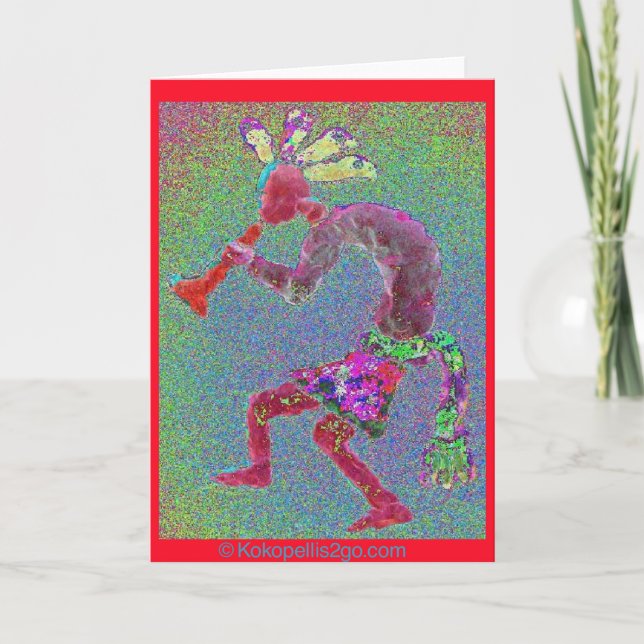 CARTE FRONTIÈRE MYSTIQUE DE KOKOPELLI RED-RED (Devant)