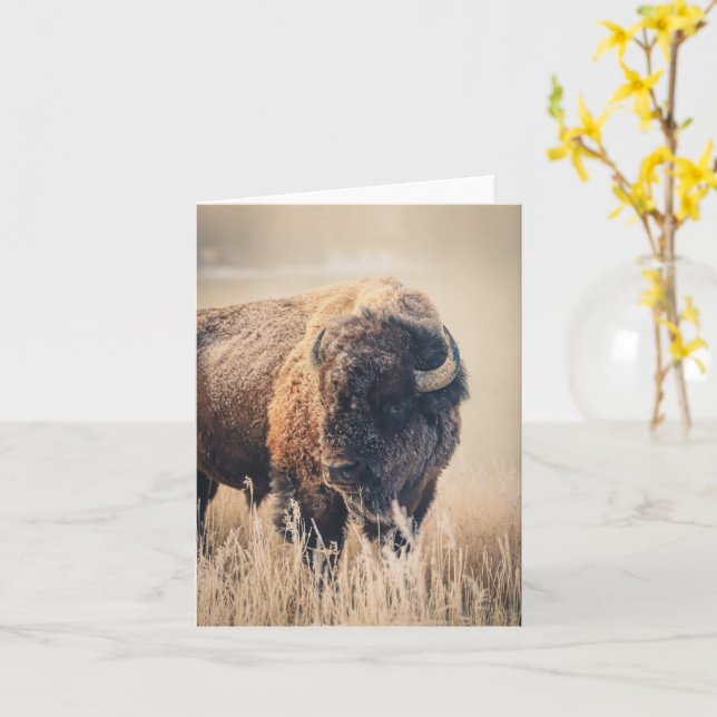 Carte Frosty Morning - 4" x 5.6" Notecard (Fleur jaune)