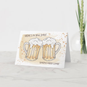 Carte Frothy Beer Father's Day Card - CUSTOMIZE