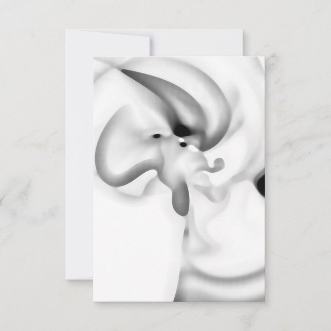 Carte Frozen : gris Abstrait, blanc et noir (Devant)