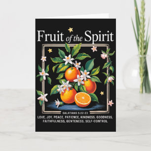 Carte Fruit Chrétien De L'Esprit Vintage Fruit Orange