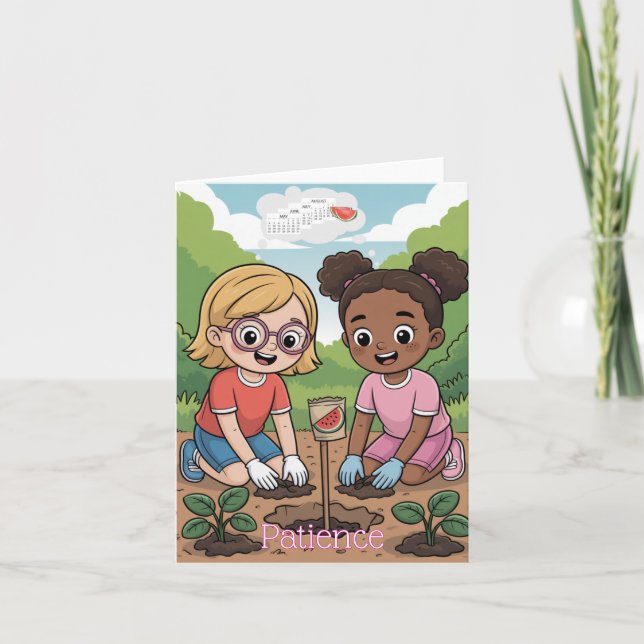 Carte Fruit de l'Esprit : Patience Enfants (Devant)
