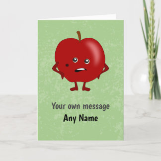 Carte Fruit drôle 'Mauvaise pomme' sur Green Custom Occa
