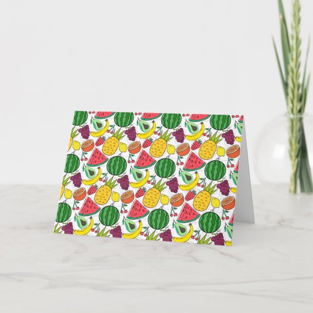 Carte Fruit motif transparent | motif de surface de frui (Devant)