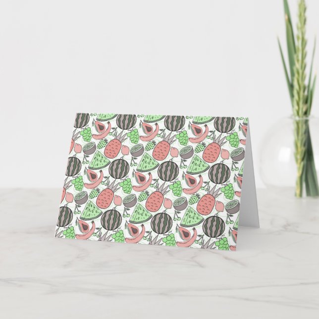 Carte Fruit motif transparent | motif de surface de frui (Devant)