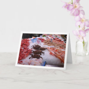 Carte Fruits de mer au Mercado Central, Valence, Espagne