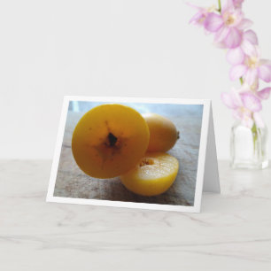 Carte Fruits de nèfle tranchés