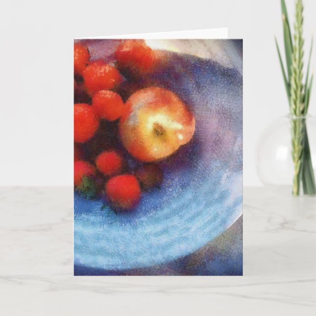 Carte Fruits rouges dans le bol blanc (Devant)