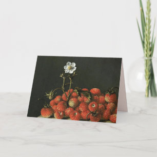 CARTE FRUITS ROUGES / FRAISES ET FLEURS