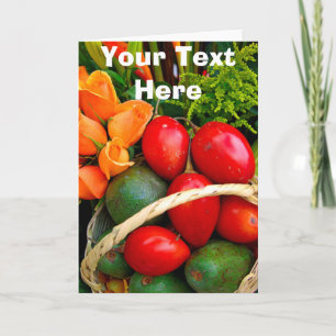 Carte Fruits tropicaux personnalisables