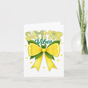 Carte Fruits Tropiques Citron Cute Coquette Bows Summer 