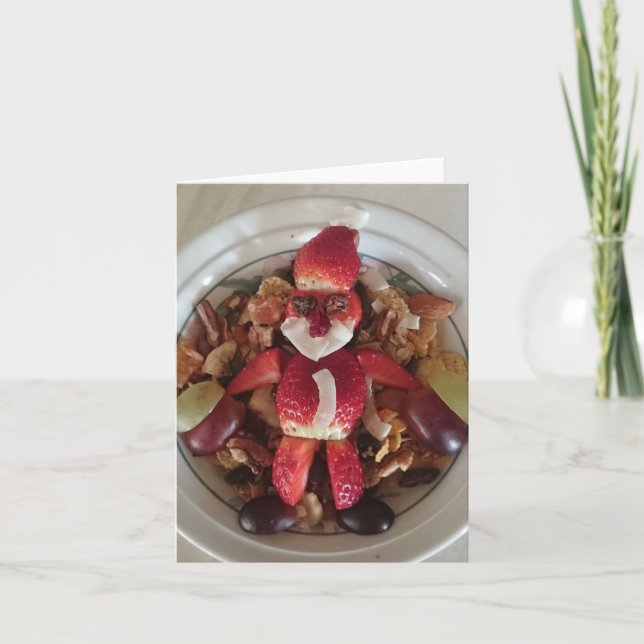 Carte Fruity Santa Greetings Card (Devant)