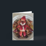 Carte Fruity Santa Greetings Card<br><div class="desc">All of the cereal bowls and the designs were created by me for my now wife over the course of our relationship,  they depict various stages of our time together,  some real and some fantasifull,  she took all the pics and we thought you might find them fun!</div>