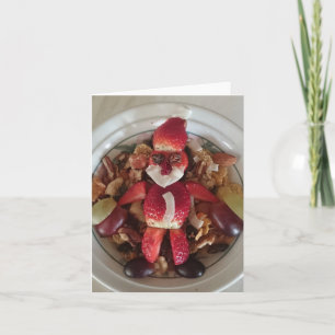 Carte Fruity Santa Greetings Card