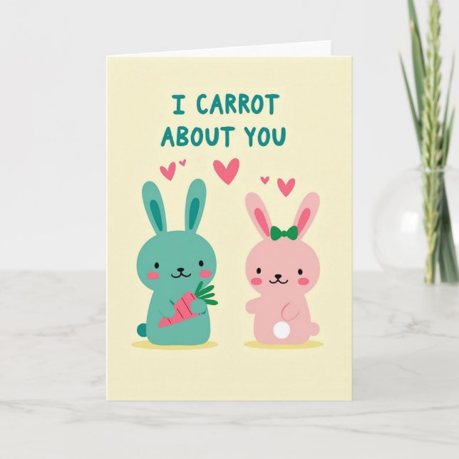 Carte Fuchsia Cœur Carotte Pour Toi (Devant)