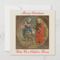 Fuite en Égypte Vœux de Noël chrétiens