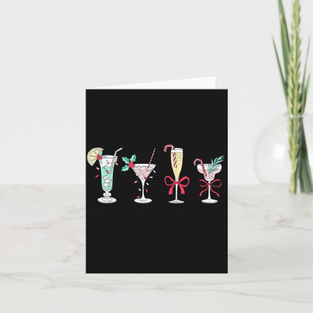 Carte Full Of Holiday Srit Christmas Drinks Martini Tail (Devant)